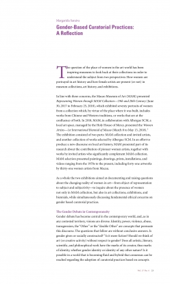 Gender-Based Curatorial Practices: A Reflection