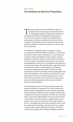 The Exhibition As Historical Proposition: Introduction