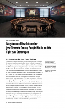 Magicians and Revolutionaries: José Clemente Orozco, Sarojini Naidu, and the Fight over Stereotypes