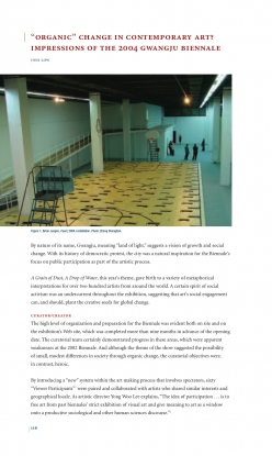 Organic” Change in Contemporary Art? Impressions of the 2004 Gwangju Biennale