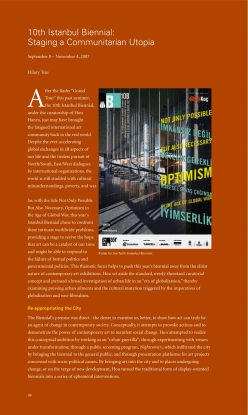 The 10th Istanbul Biennial—Staging a Communitarian Utopia