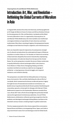 Introduction: Art, War, and Revolution—Rethinking the Global Currents of Muralism
in Asia