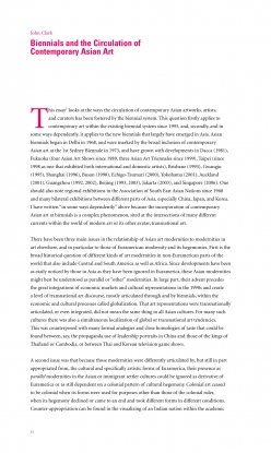 Biennials and the Circulation of Contemporary Asian Art